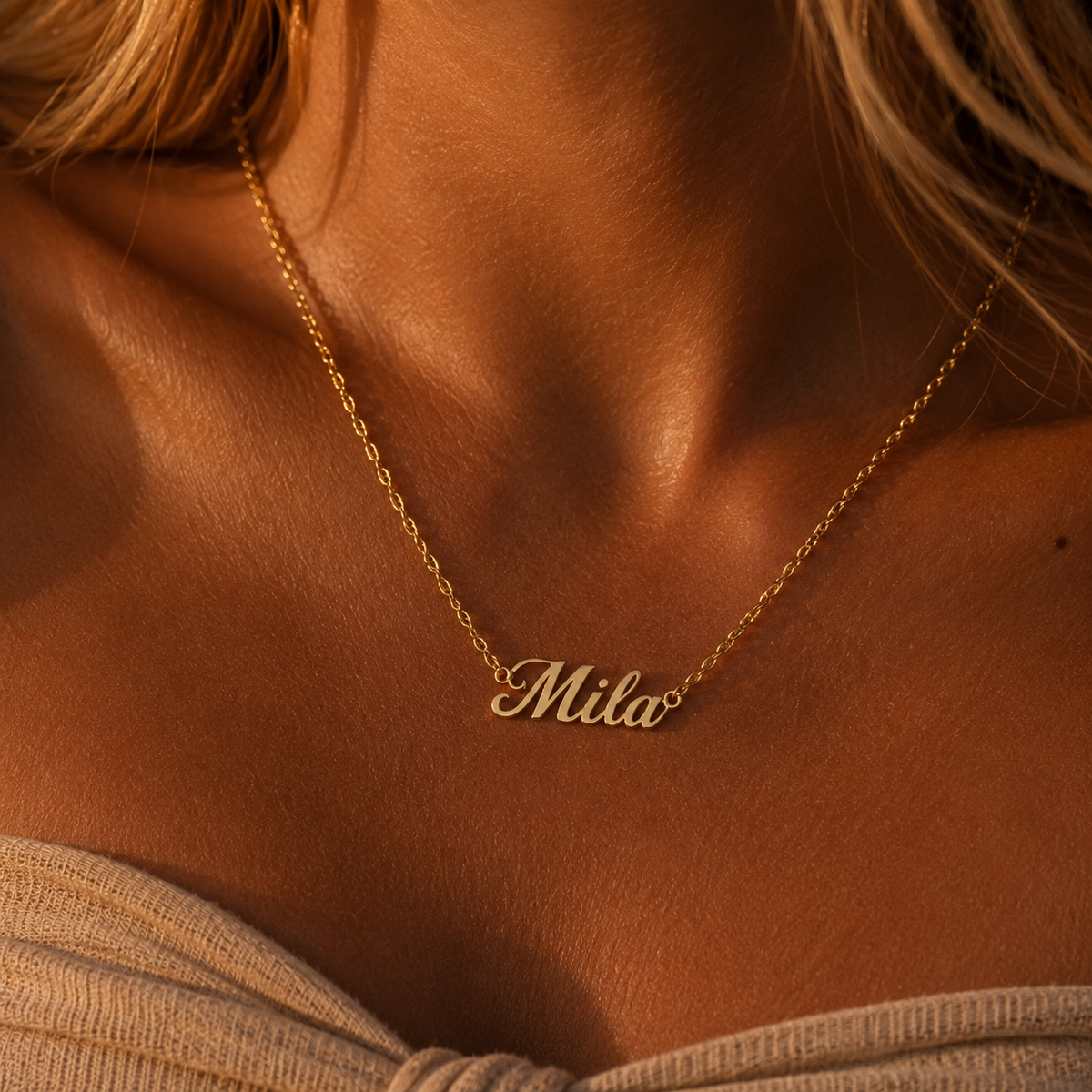 The Savannah Name Necklace – Personalized Twisted Chain Necklace