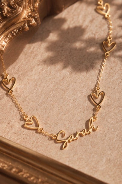 The Bonnie Heart Name Necklace – Personalized