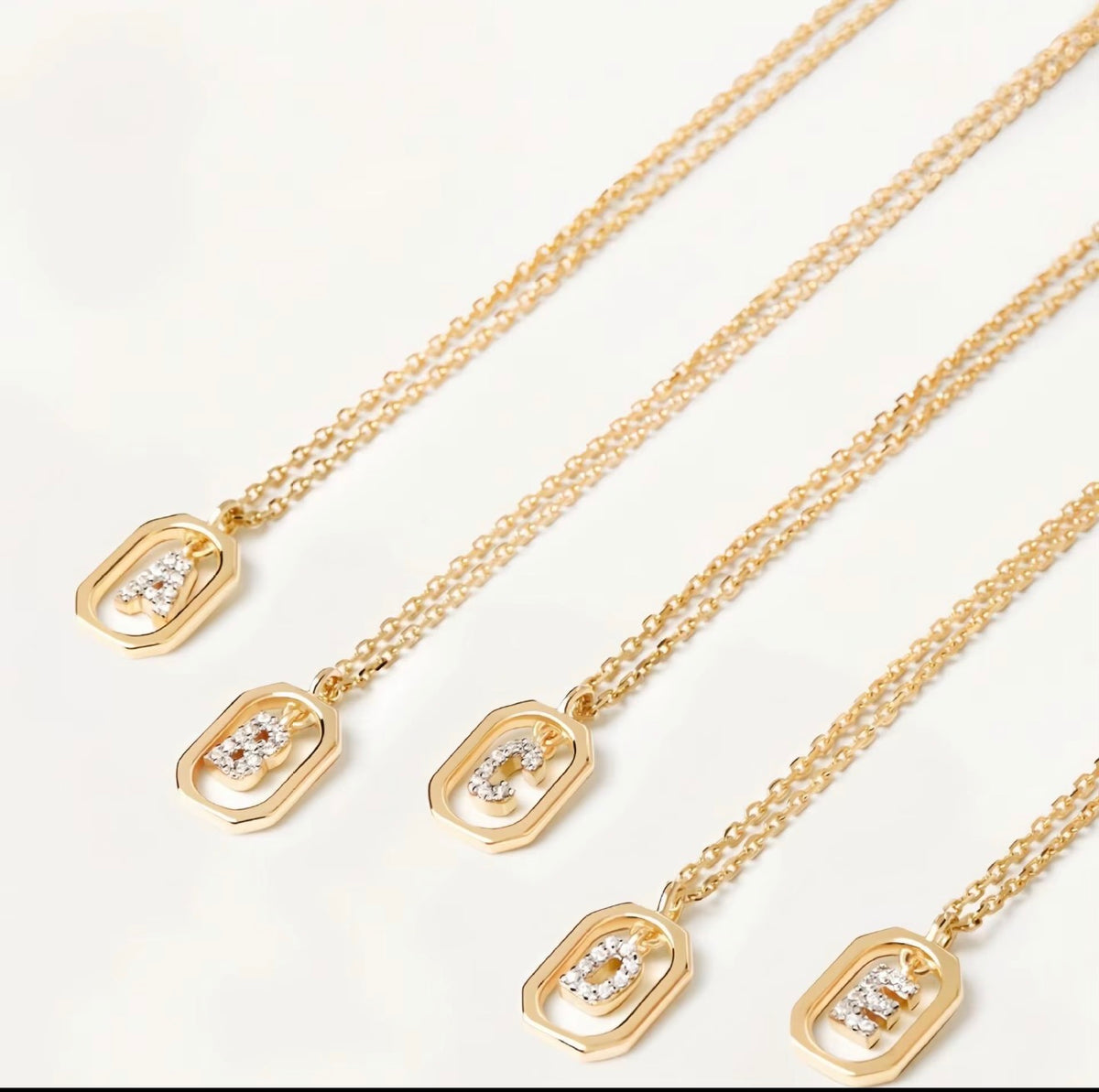 The Sienna Necklace – Personalized Crystal Initial Letter Pendant