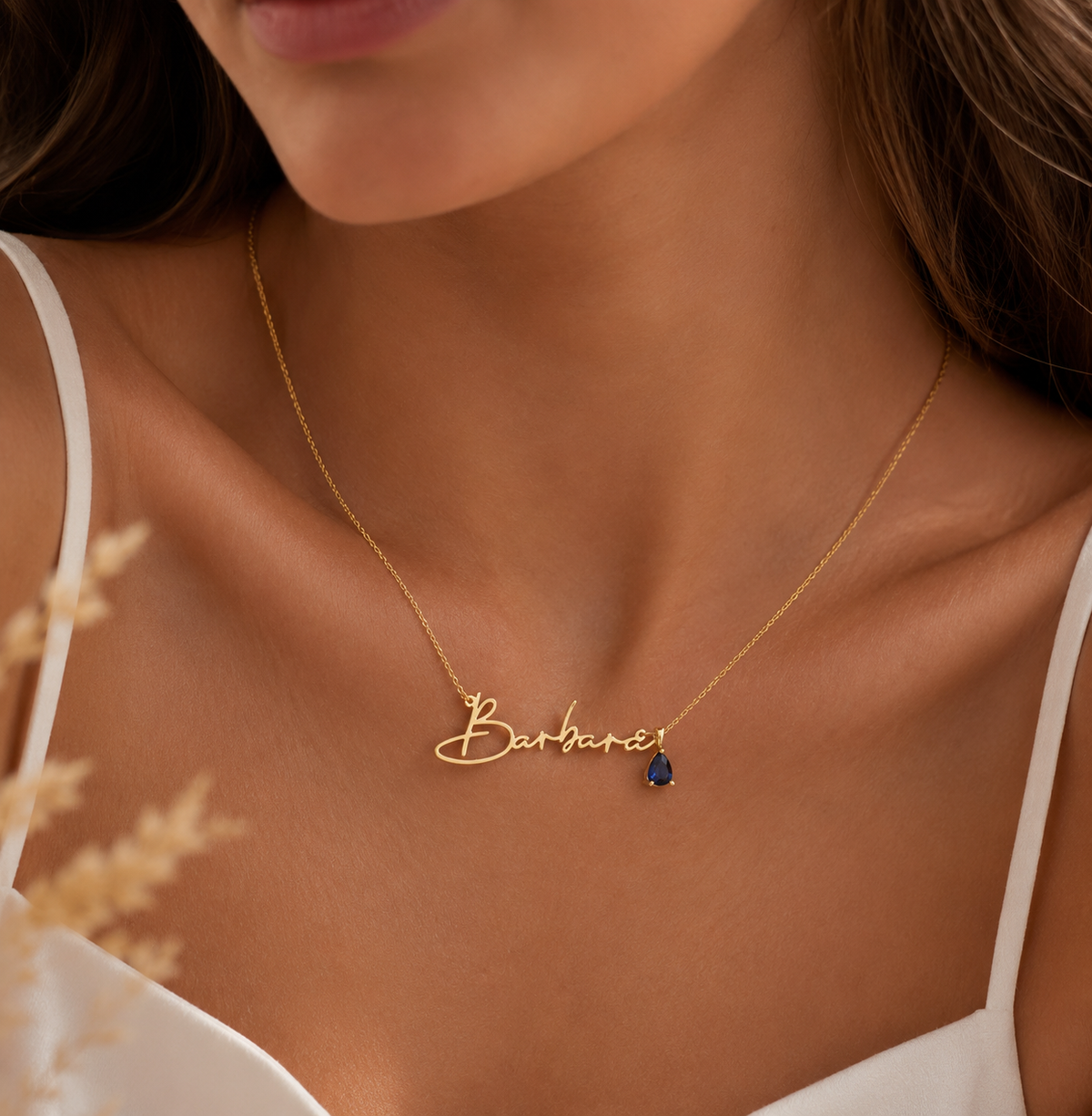 The Amaya Birthstone Name Necklace – Personalized