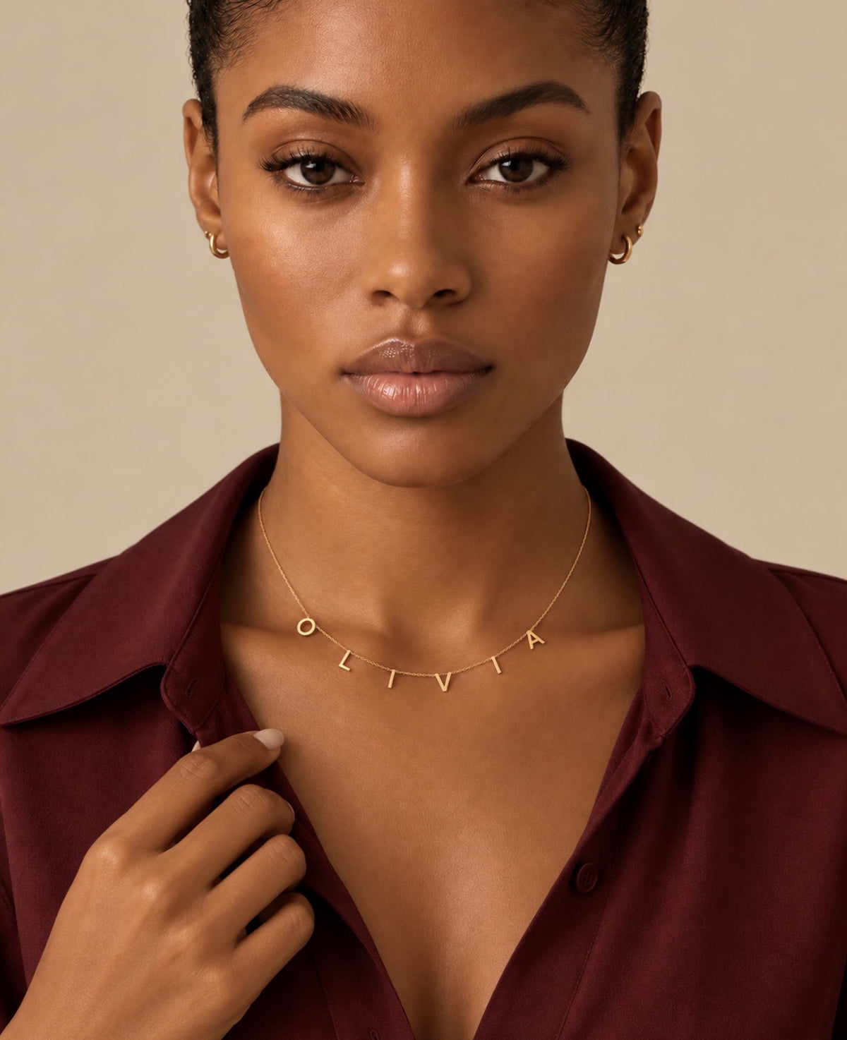 The Olivia Letter Necklace – Personalized Initial & Name Necklace