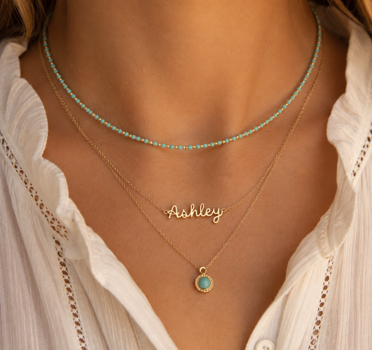 The Ashley Name Necklace – Personalized Cable Chain Necklace