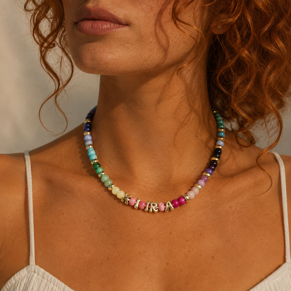 The Marlowe — Handmade Personalized Beaded Name Necklace