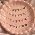 The Lola Name Necklace – Color Crystal Letters