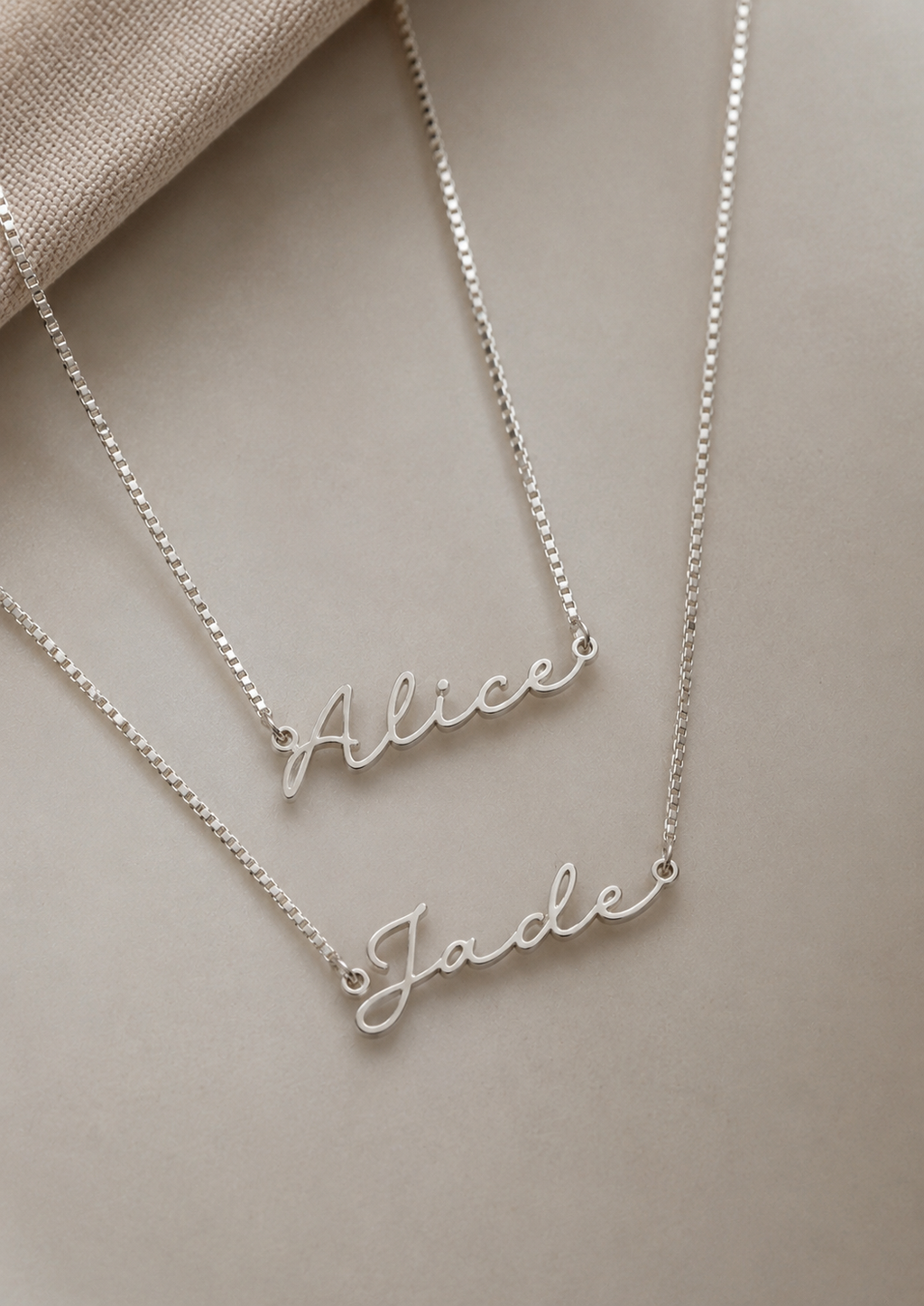 The Stella Name Necklace – Personalized Box Chain Necklace
