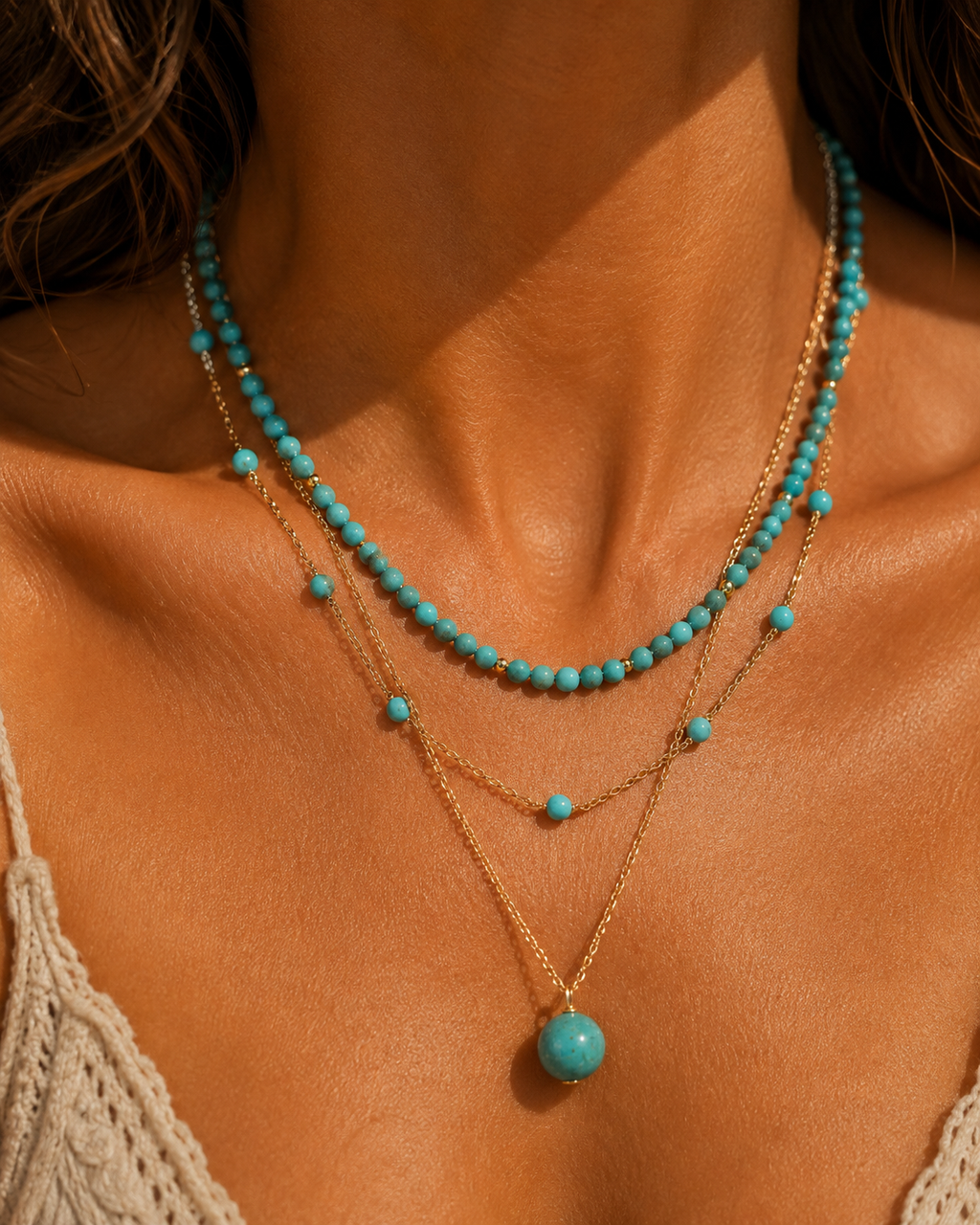 The Sonora Turquoise Cascade Necklace