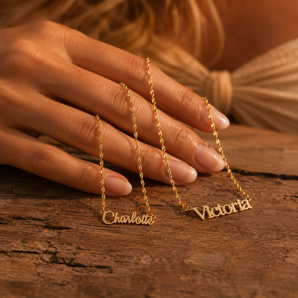 The Savannah Name Necklace – Personalized Twisted Chain Necklace