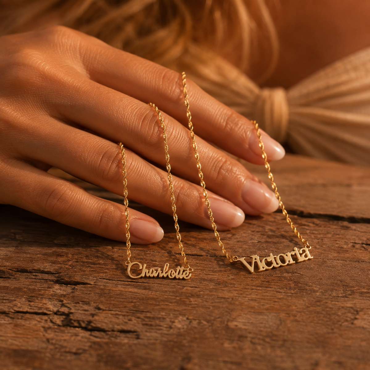 The Savannah Name Necklace – Personalized Twisted Chain Necklace