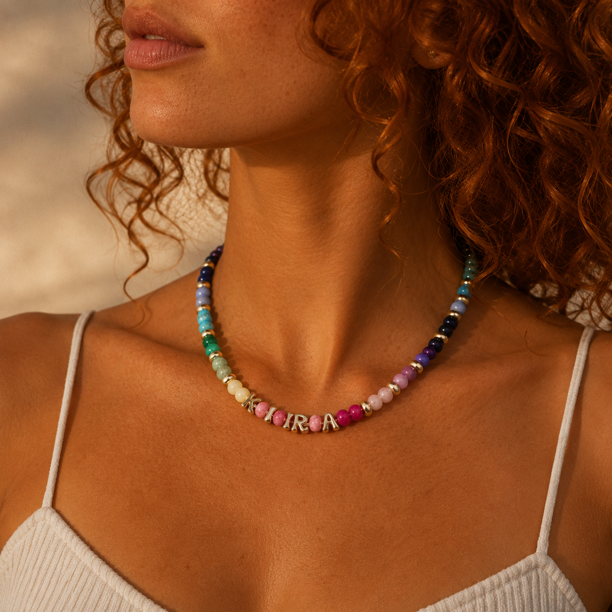The Marlowe — Handmade Personalized Beaded Name Necklace