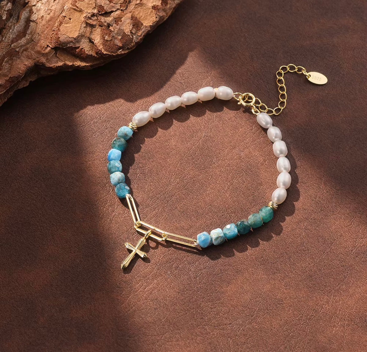 The Marfa Blue Apatite Bracelet