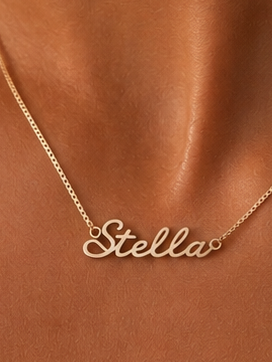 The Stella Name Necklace – Personalized Box Chain Necklace