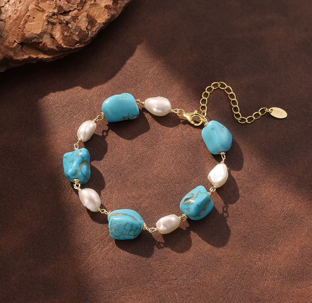 The Selma Turquoise & Pearl Bracelet