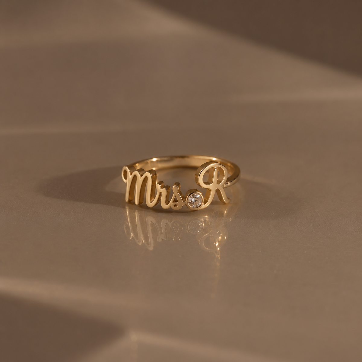 The Celia Birthstone Name Ring – Personalized