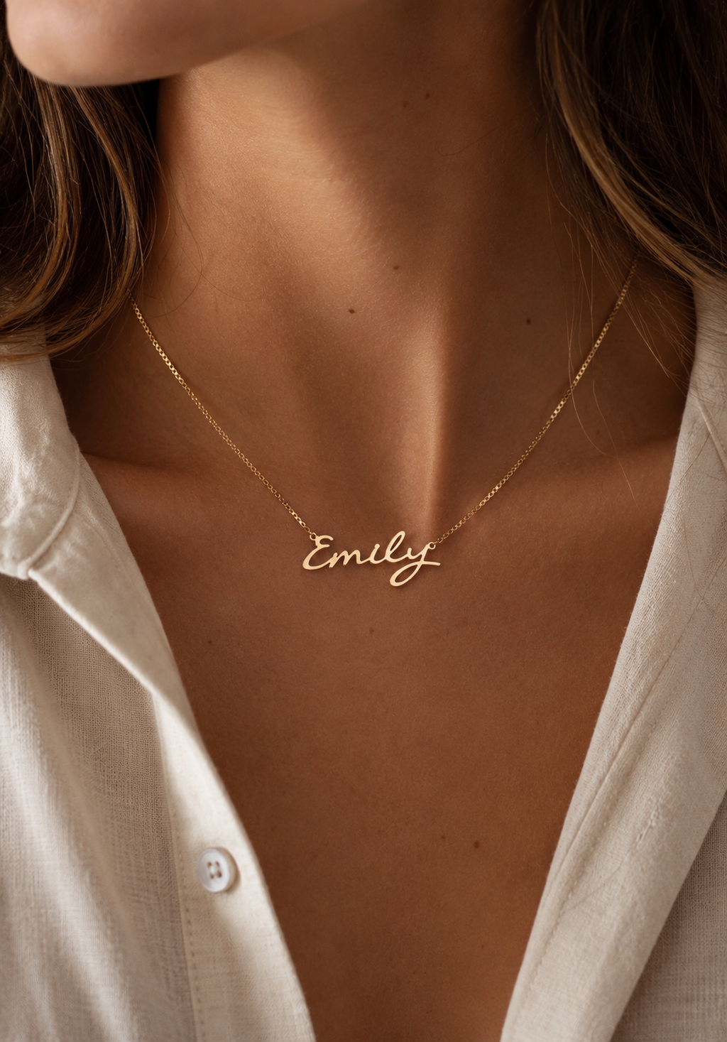 The Stella Name Necklace – Personalized Box Chain Necklace