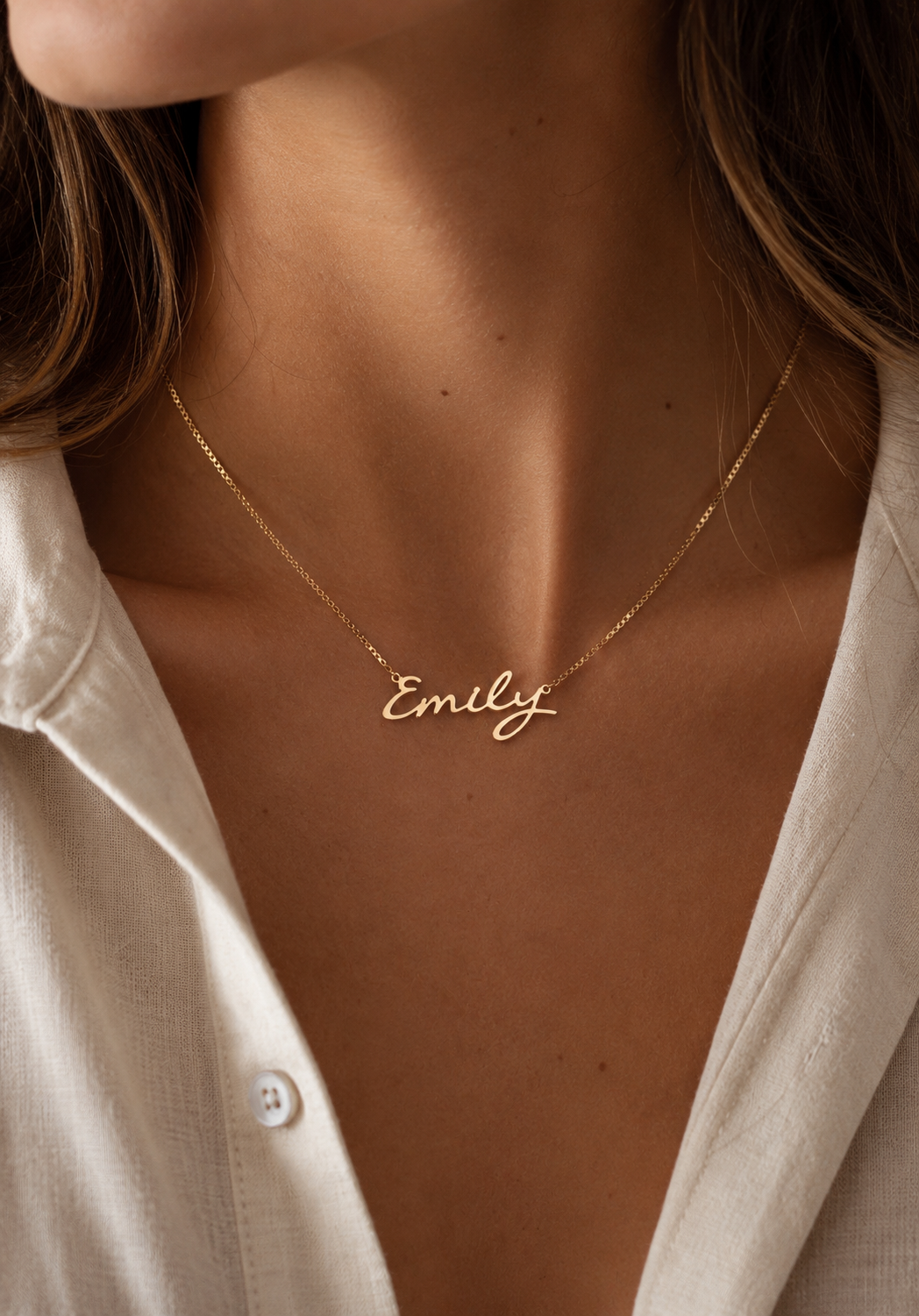 The Stella Name Necklace – Personalized Box Chain Necklace
