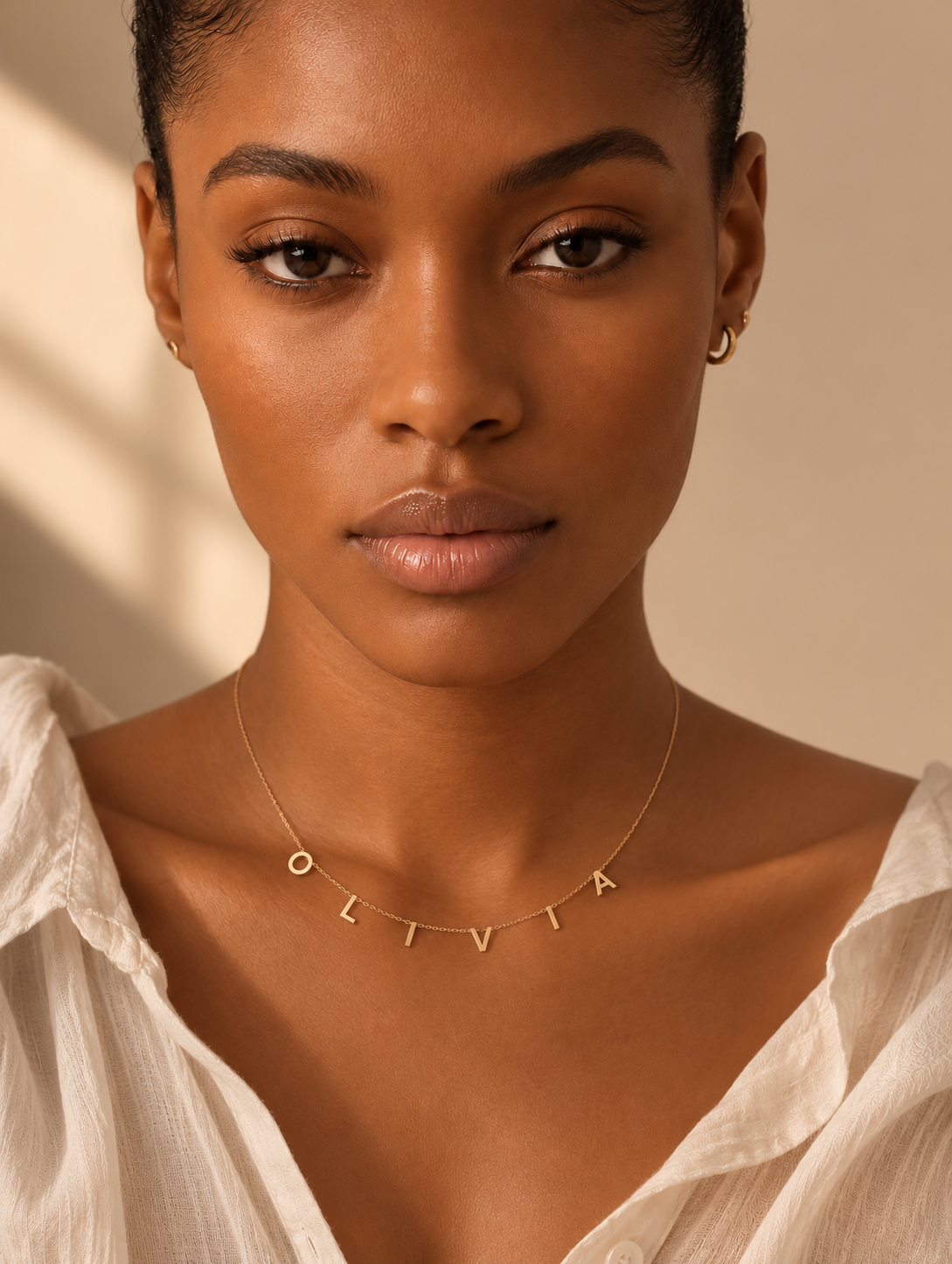 The Olivia Letter Necklace – Personalized Initial & Name Necklace