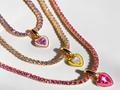 Lovergirl Tennis Necklace – Lilac & Pink
