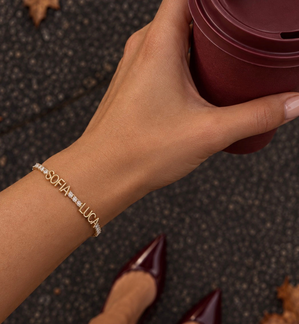 The Etta Tennis Name Bracelet – Personalized