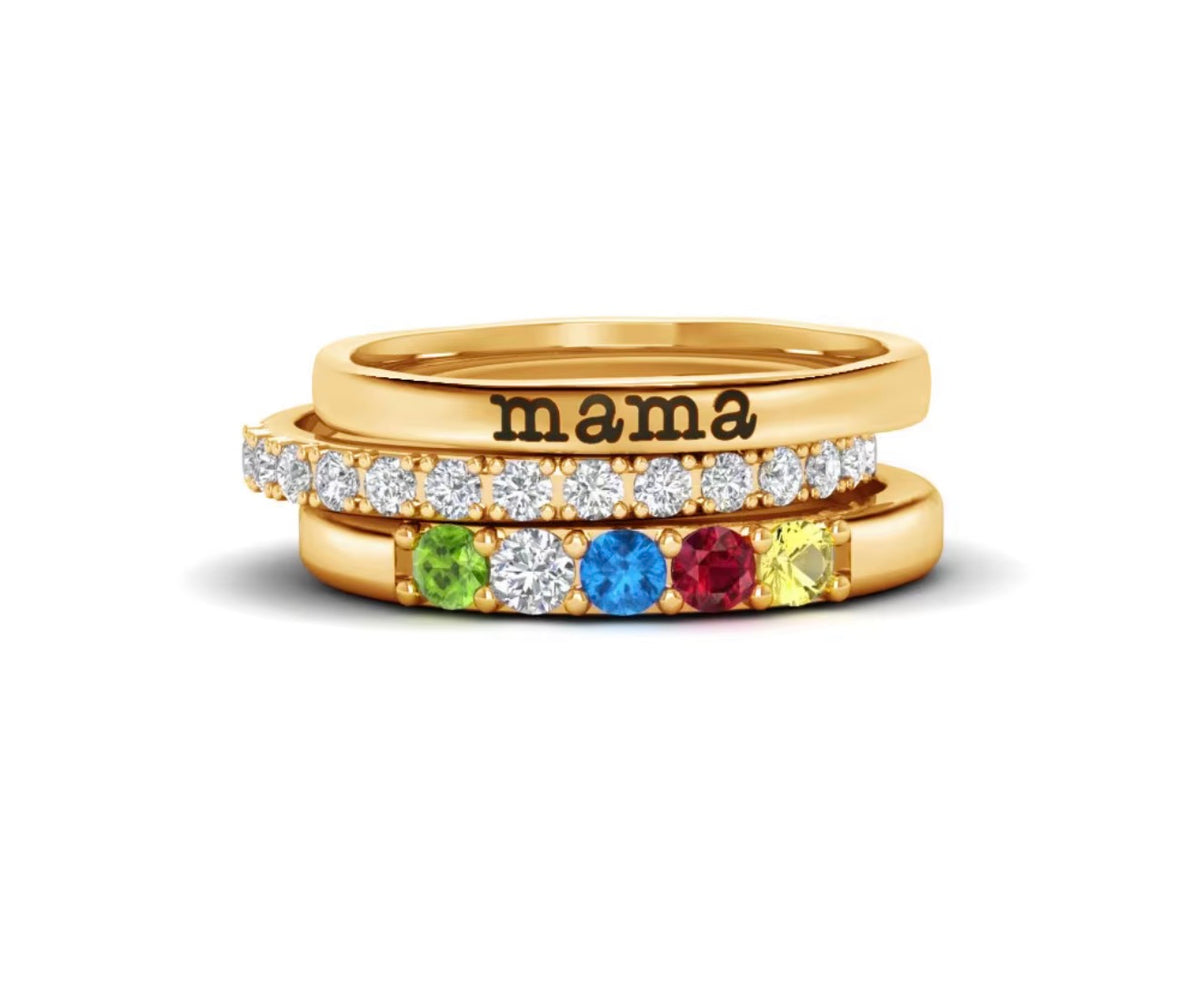 The Briar Birthstone Stack Ring – Personalized
