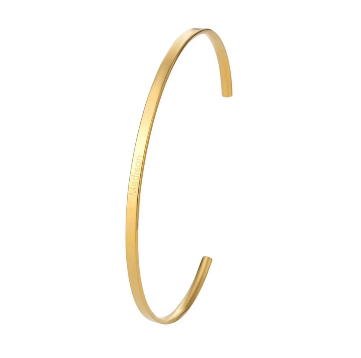 The Quinn Engraved Cuff – Personalized Coordinates & Name