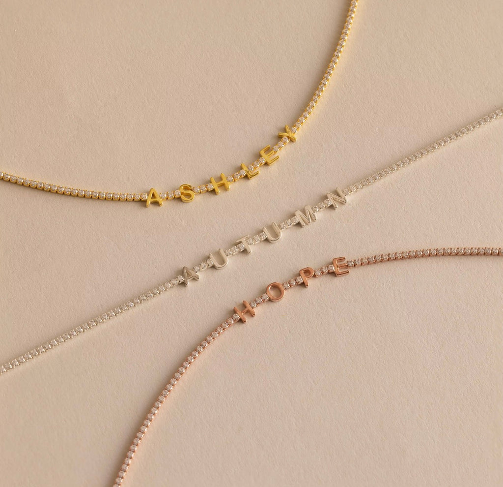 The Seren Tennis Name Necklace – Personalized