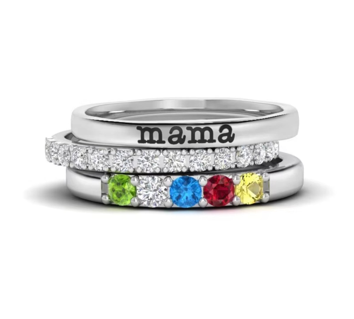 The Briar Birthstone Stack Ring – Personalized