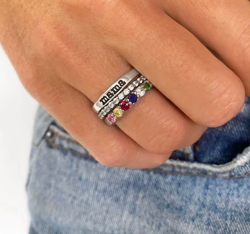 The Briar Birthstone Stack Ring – Personalized