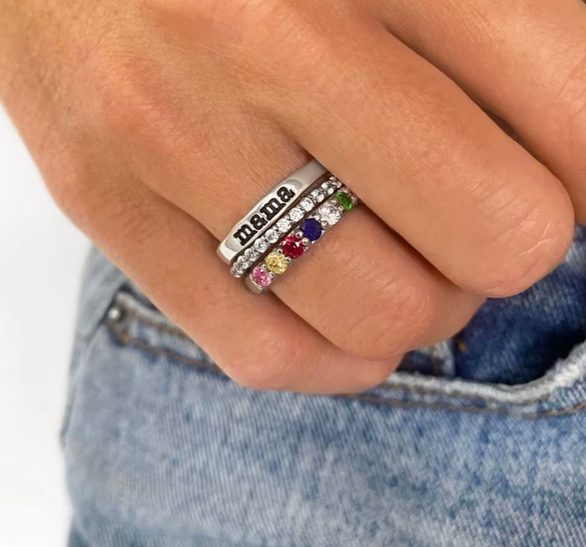 The Briar Birthstone Stack Ring – Personalized