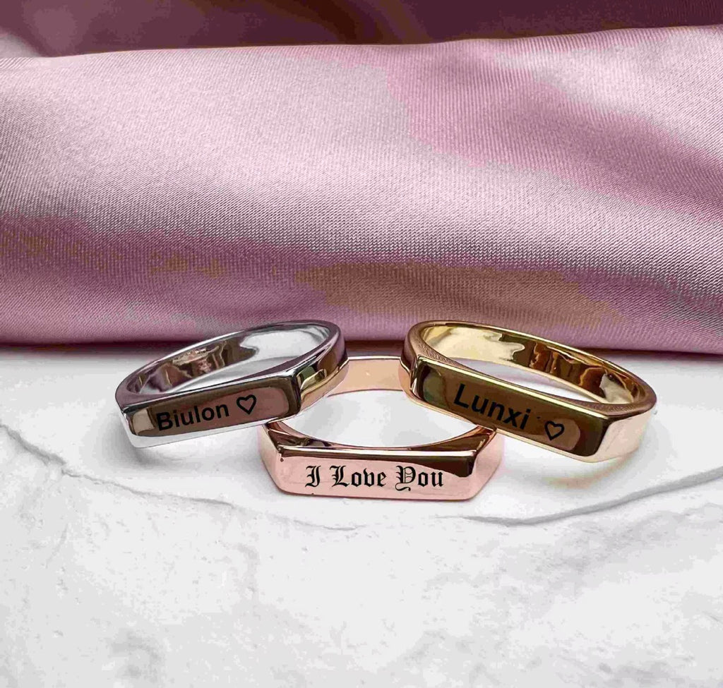 The Sable Keepsake Ring – Personalized Engraved Band
