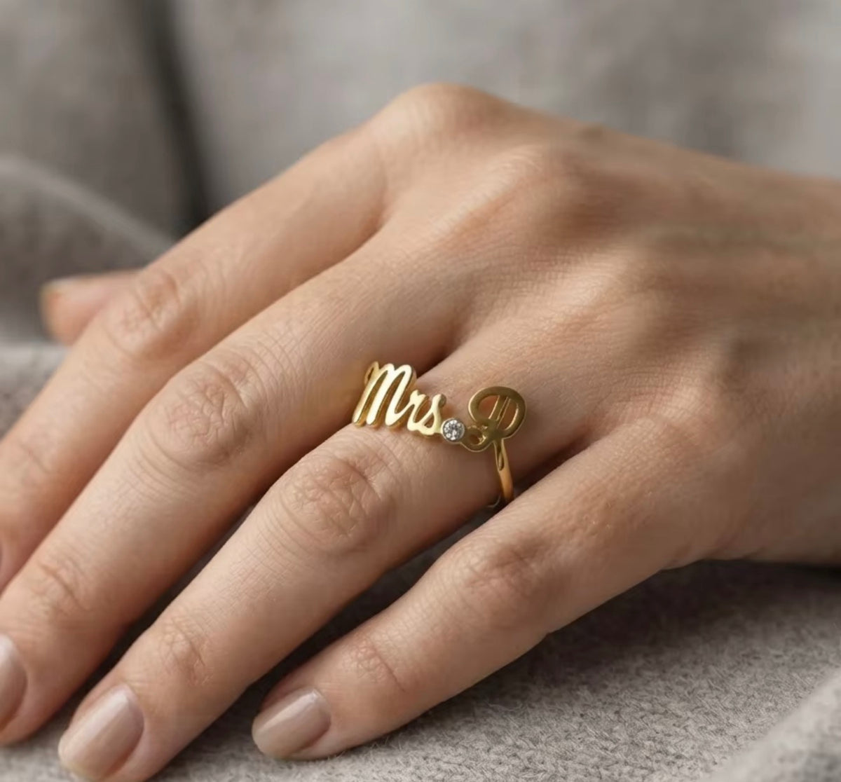 The Celia Birthstone Name Ring – Personalized