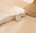 The Marla Spiral Message Necklace – Personalized Engraved Pendant