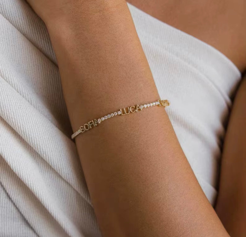 The Etta Tennis Name Bracelet – Personalized
