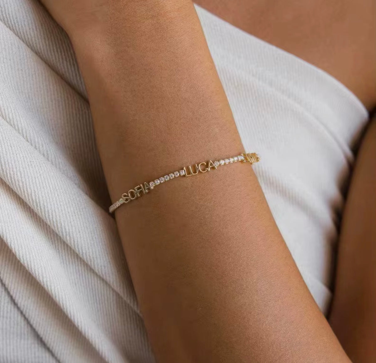 The Etta Tennis Name Bracelet – Personalized