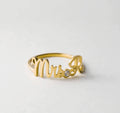 The Celia Birthstone Name Ring – Personalized