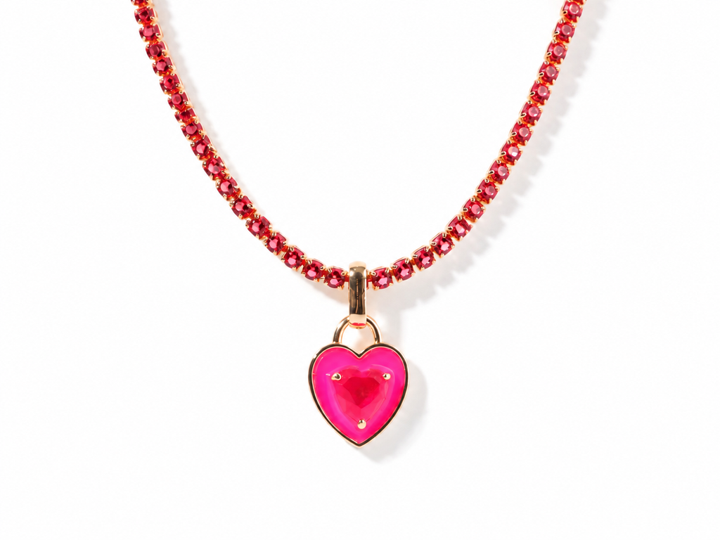 Lovergirl Tennis Necklace – Lilac & Pink