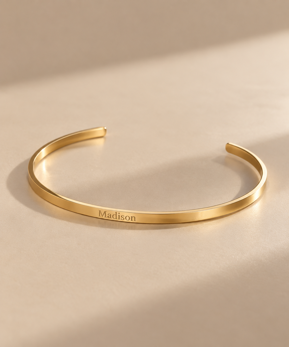 The Quinn Engraved Cuff – Personalized Coordinates & Name