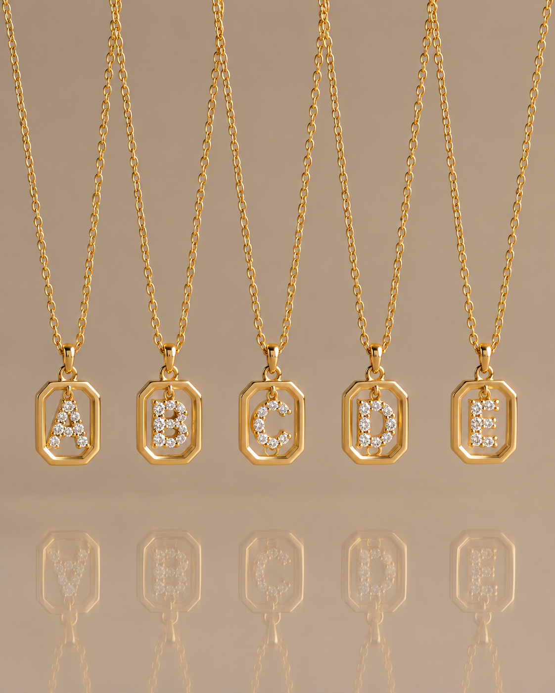 The Sienna Necklace – Personalized Crystal Initial Letter Pendant