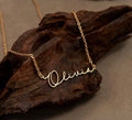 Olivia personalized name necklace in 18K gold plated sterling silver 925