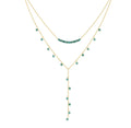 The Taos Turquoise Layered Necklace in 925 sterling silver with natural turquoise