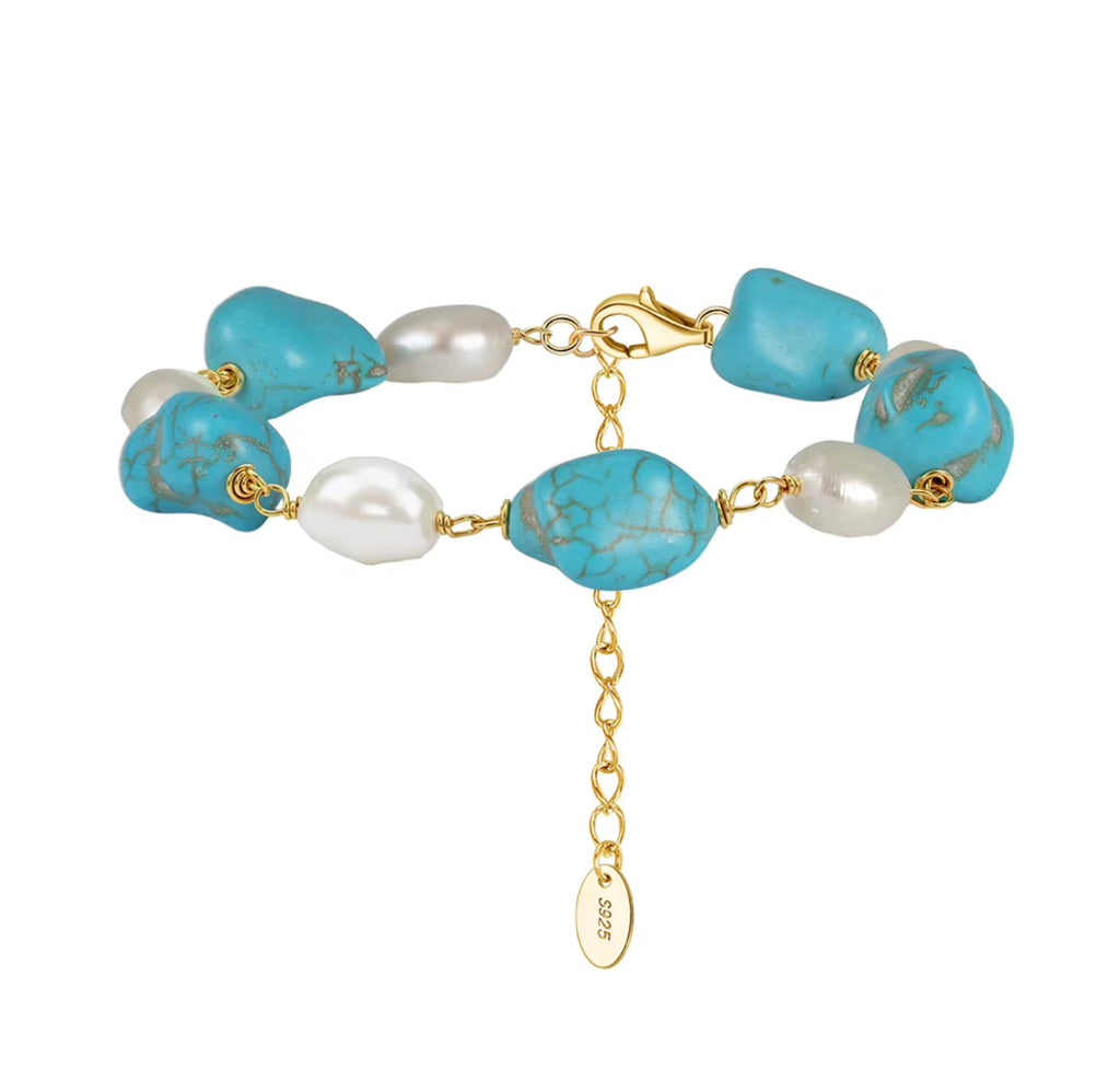 The Sedona Turquoise & Pearl Bracelet