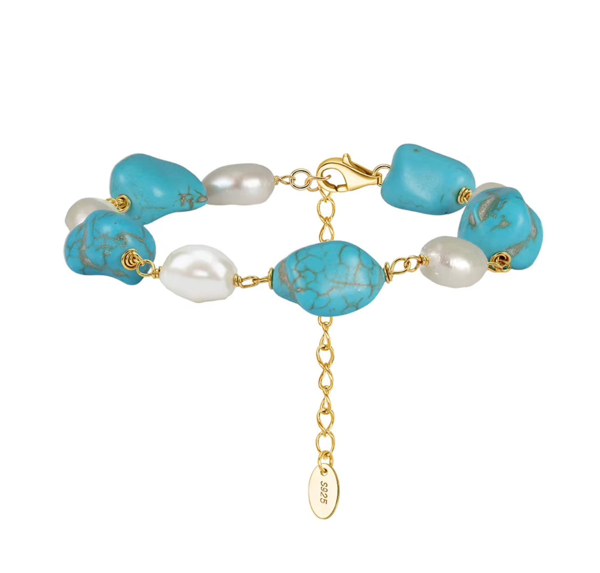 The Sedona Turquoise & Pearl Bracelet