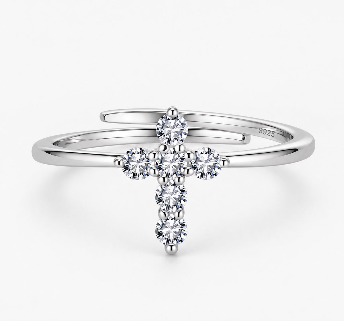 Celeste Crystal Ring silver – product view