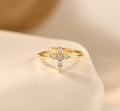 Celeste Crystal Ring gold – lifestyle view