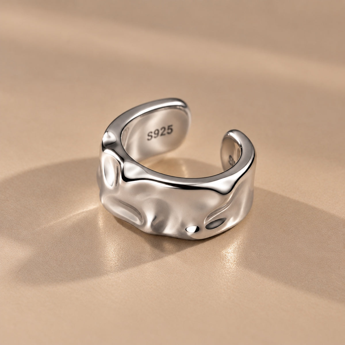 Mara Ear Cuff in silver studio view