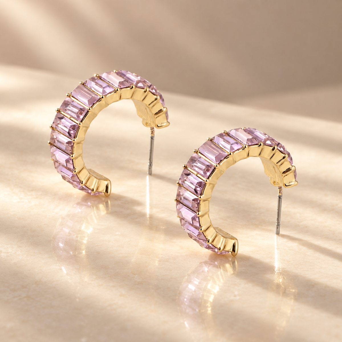 Gemnel hoops - blush lilac