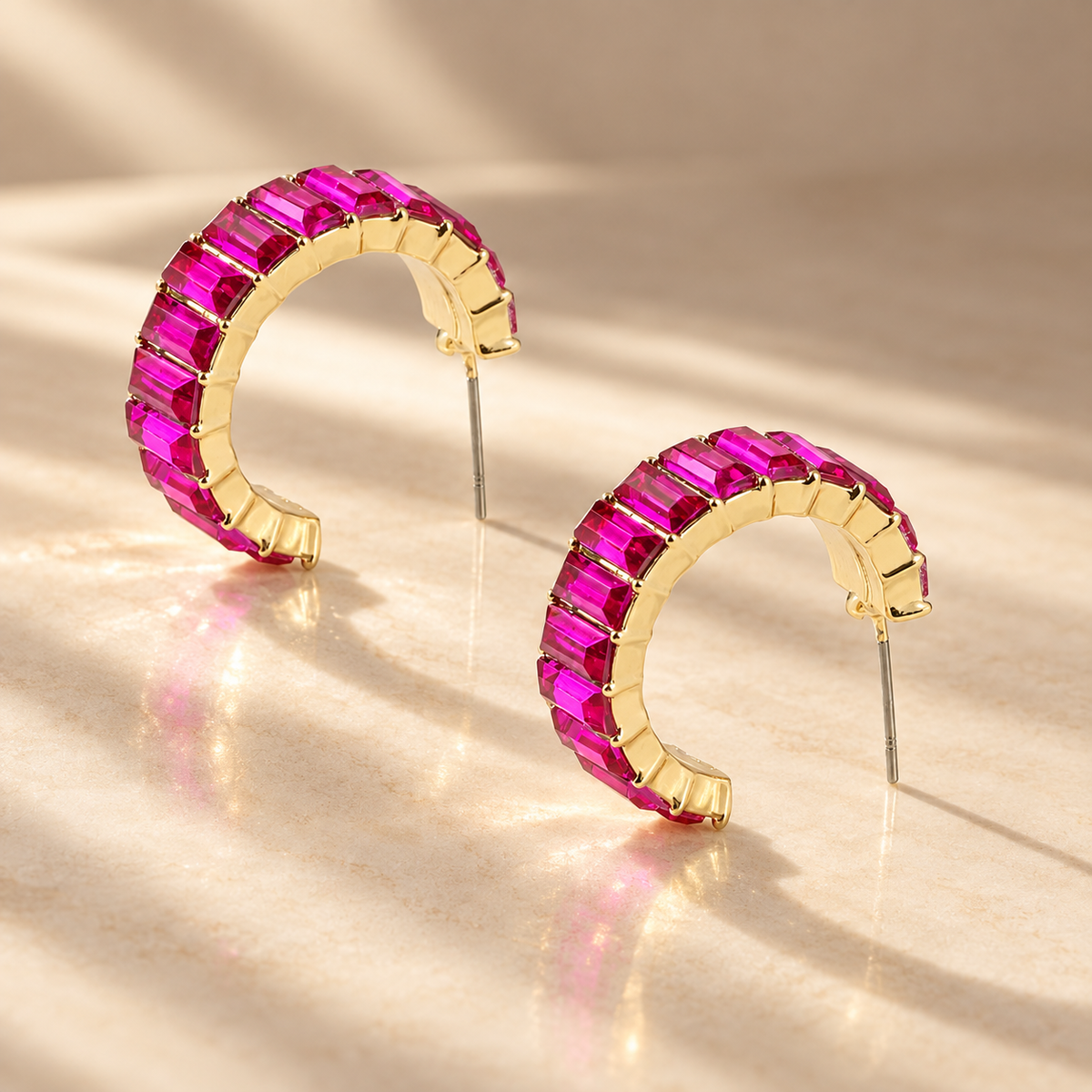 Gemnel hoops - fuchsia