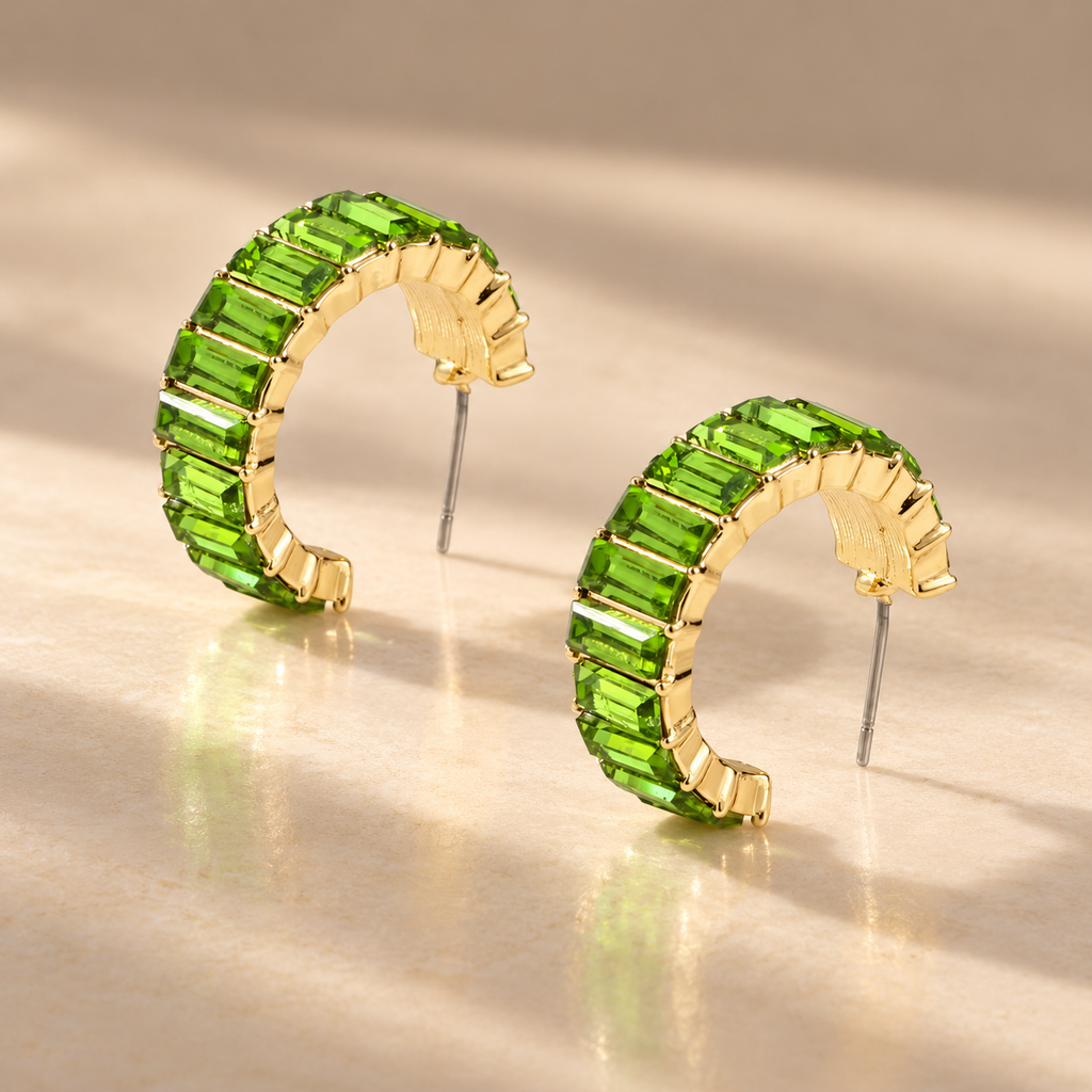 Gemnel hoops - lime green