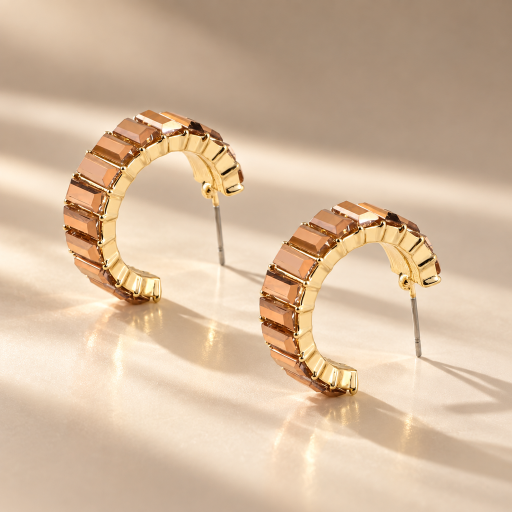 Gemnel hoops - peach champagne