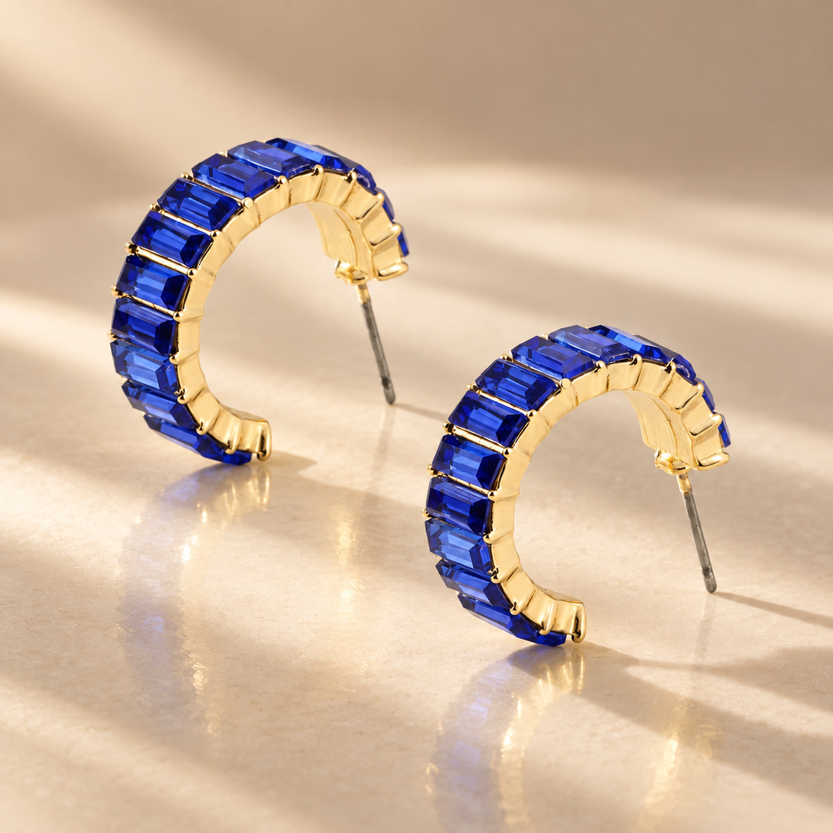 Gemnel hoops - sapphire blue