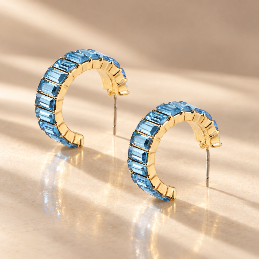 Gemnel hoops - sky blue